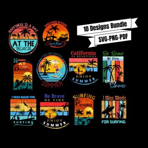 Beach and Sunset Design Bundle cover image.