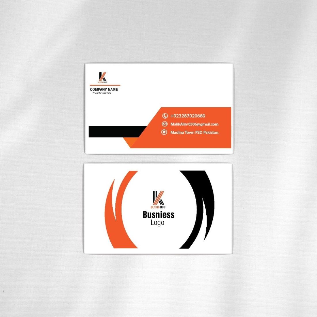 Business card template preview image.