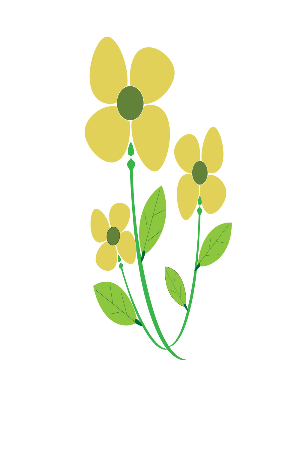 vector-light-green-flower pinterest preview image.