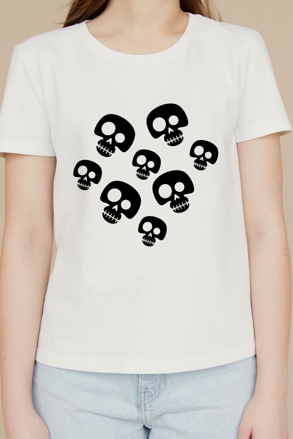 Skull T-shirt Design pinterest preview image.