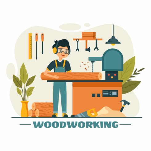 9 Woodworking Illustration cover image.