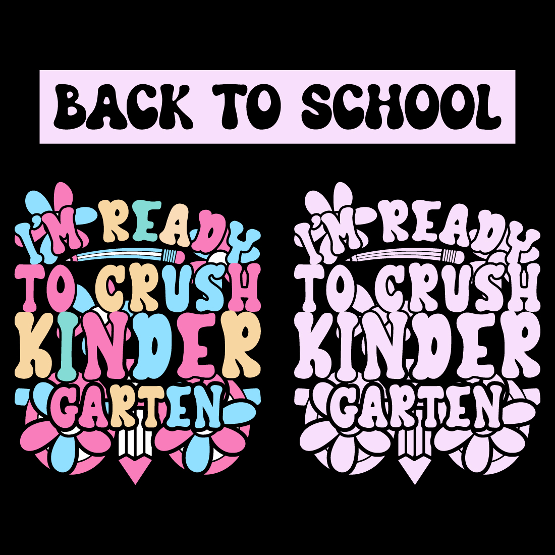 Back To School T-Shirt Design- Back To School- 100 days of school T-shirt- First Day of school T-shirt Design- Hundred days of school preview image.