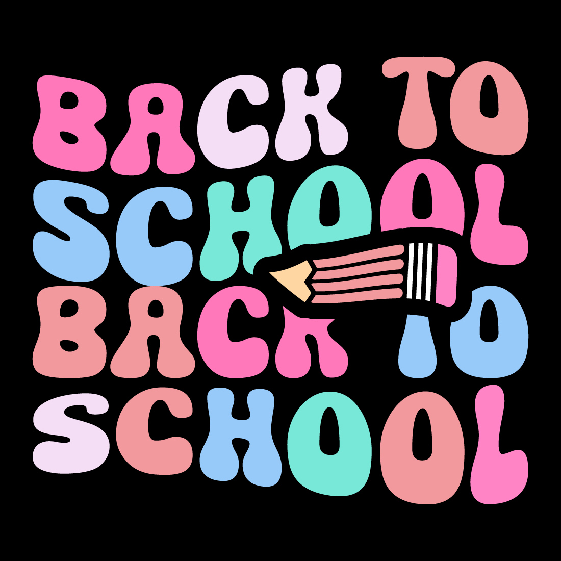 Back To School T-Shirt Design- Back To School- 100 days of school t shirt- First Day of school T-shirt Design- Hundred days of school- T-shirt design preview image.
