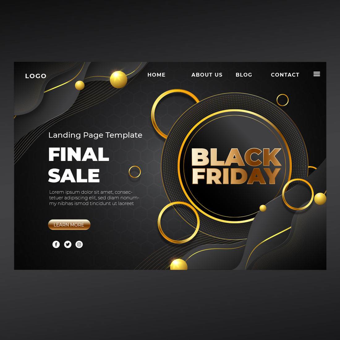 Premium Black Friday Templates preview image.