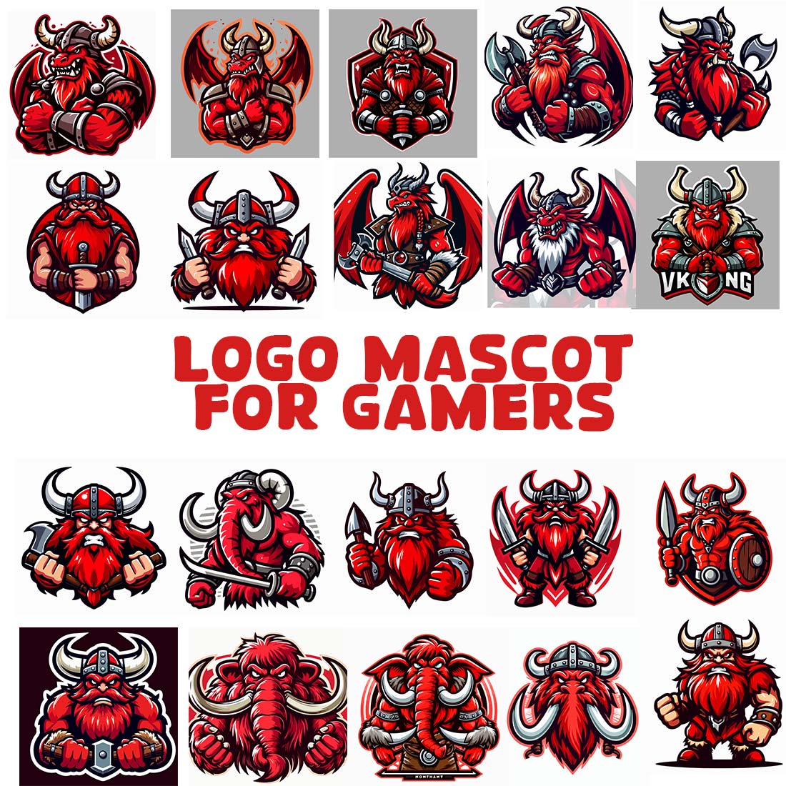 collection of over 150 logo mascots or gamers cover image.