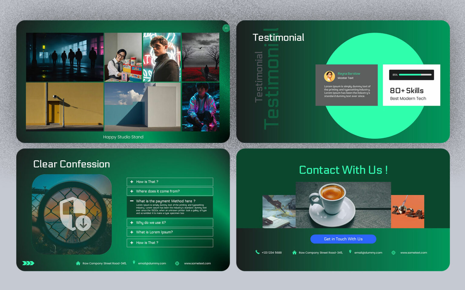 Happy Studio Plan PowerPoint Presentation Template - MasterBundles
