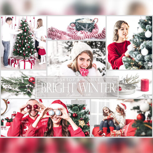 12 Bright Winter Lightroom Presets, Christmas And White Preset, Cold Desktop LR Filter, DNG Portrait Lifestyle, Top Theme, Blog Instagram cover image.