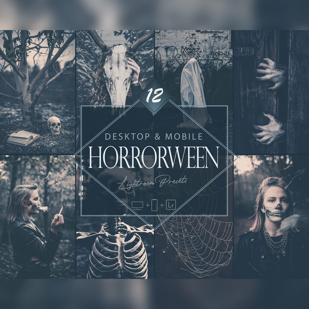 12 Horrorween Lightroom Presets, Moody Halloween Mobile Preset, Dark ...