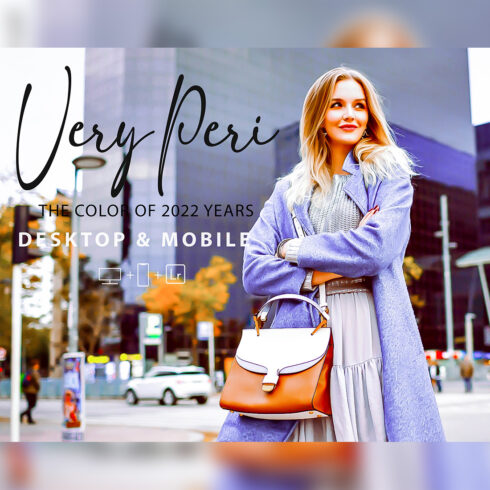 12 Very Peri Lightroom Presets, Bluish Fashion Preset, Color Of 2022 Desktop LR Filter, DNG Portrait Lifestyle, Top Theme, Blogger Instagram cover image.