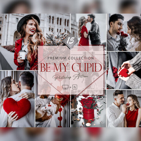 15 Be My Cupid Photoshop Actions, Winter Fashion ACR Preset, Valentine Ps Filter, Portrait And Lifestyle Theme For Instagram, Blogger, gray Outdoor cover image.