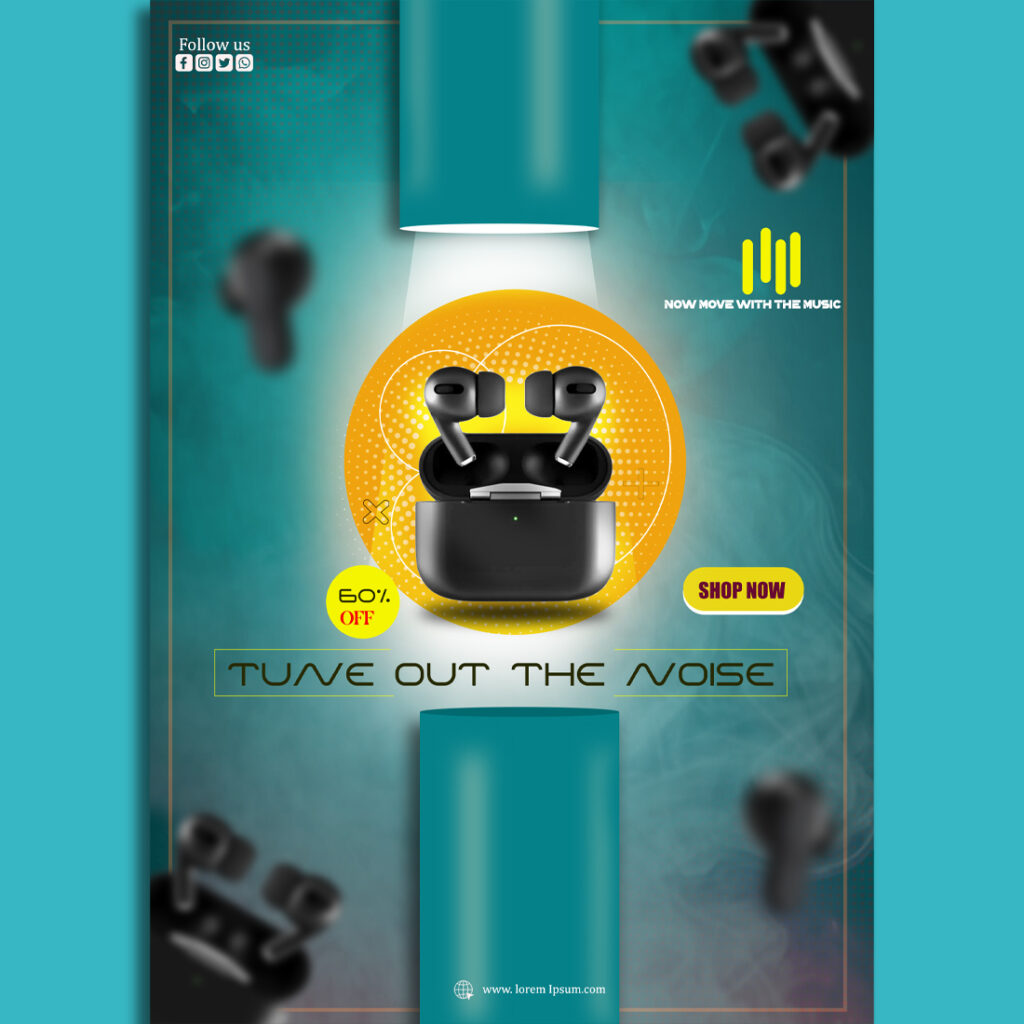 Airpods flyer template masterbundles