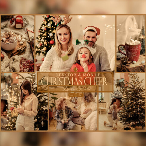 12 Christmas Cheer Lightroom Presets, Bright And Dark Preset, Wormy Desktop LR Filter, DNG Portrait Lifestyle, Top Theme, Winter Instagram cover image.