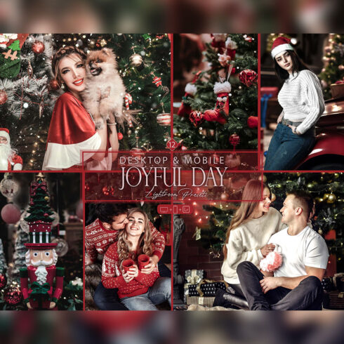 12 Joyful Day Lightroom Presets, Christmas And Dark Preset, Cold Desktop LR Filter, DNG Portrait Lifestyle, Top Theme, Blog Instagram cover image.