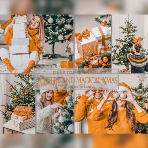 12 Cheery and Magical Xmas Lightroom Presets, New Year Preset, Christmas Desktop LR Filter, DNG Portrait Lifestyle, Top Theme, Blogger Instagram, Lovely cover image.