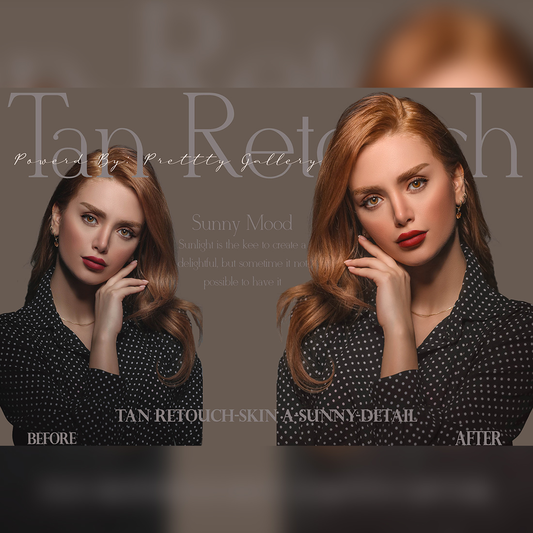 12 Tan Retouch Lightroom Presets, Beauty Mobile Preset, Makeup Bright Desktop LR Filter DNG Portrait Lifestyle Theme Blogger Instagram Face preview image.