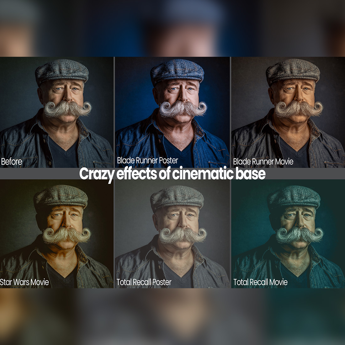 12 HI-TECH Cinematic Photoshop Actions, Color Grad ACR Preset, SCI-FI Movie Filter, Portrait And Lifestyle Theme For Instagram, Blogger, Beauty preview image.