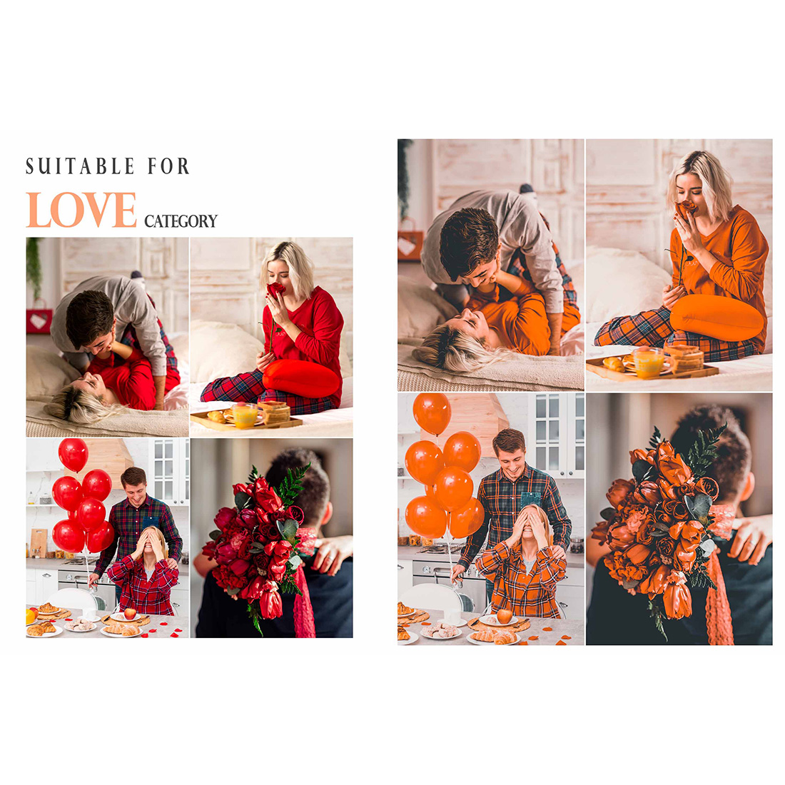 12 Black Autumn Photoshop Actions, Moody Fall ACR Preset, Orange Ps Filter, Portrait And Lifestyle Theme For Instagram, Blogger, Outdoor preview image.