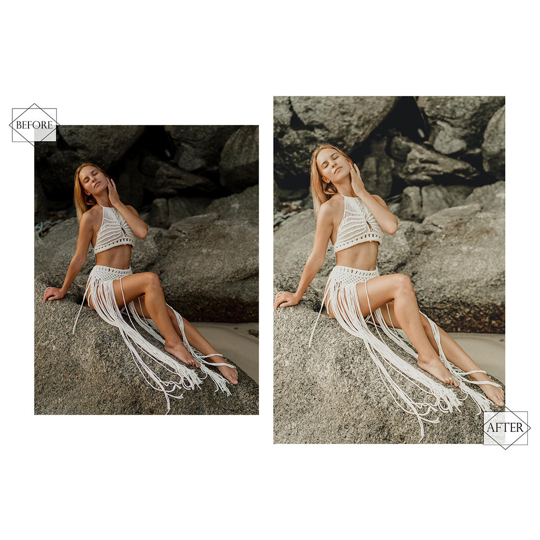 14 The Beige Lightroom Presets, Warm Preset, Summer Desktop LR Filter, DNG Portrait Lifestyle, Top Theme, Valentine Blogger Instagram preview image.