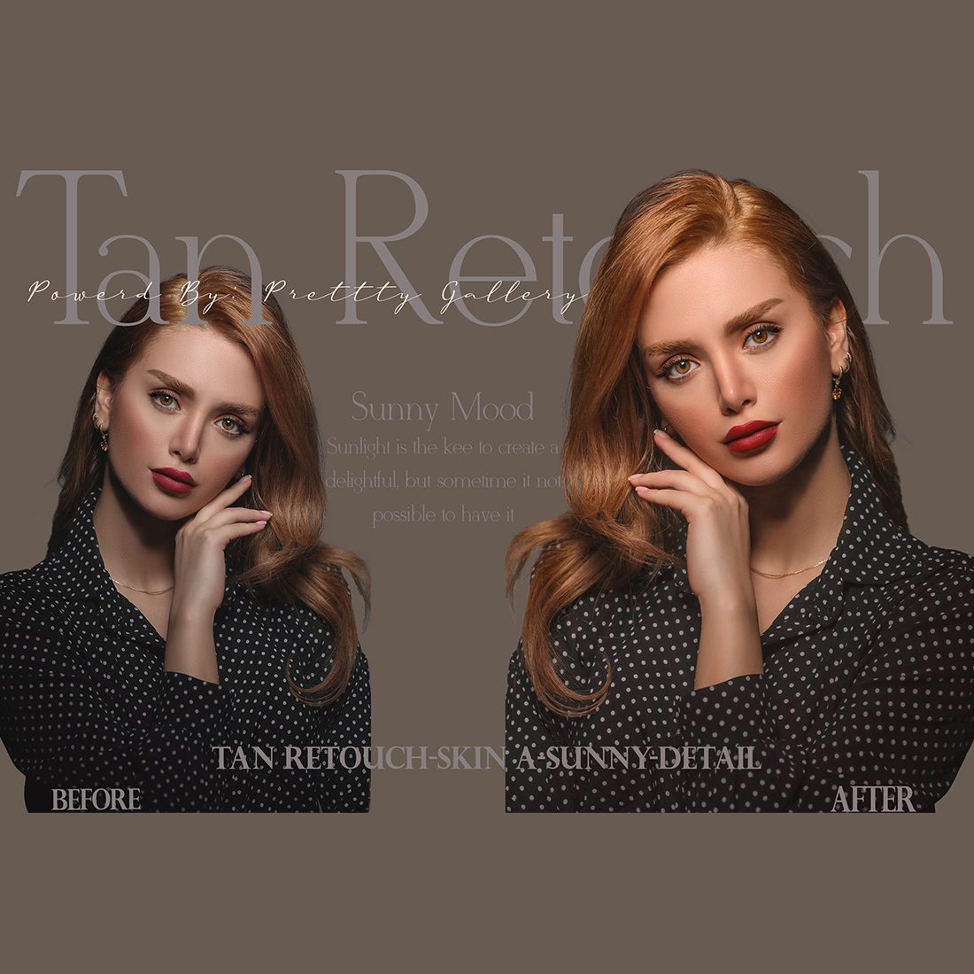 12 Tan Retouch Photoshop Actions, Soft Natural ACR Preset, Atractive girl Filter, Portrait And Lifestyle Theme For Instagram, Blogger, Indoor preview image.