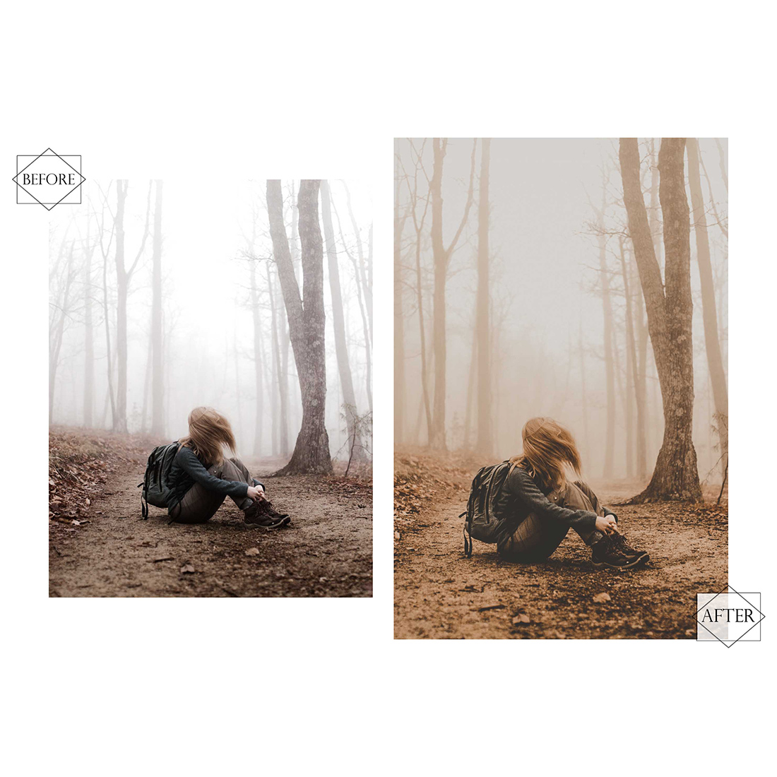 13 Popular Autumn Photoshop Actions, Orange Fall ACR Preset, Earthy Ps Filter, Portrait And Lifestyle Theme For Instagram, Blogger, Outdoor preview image.