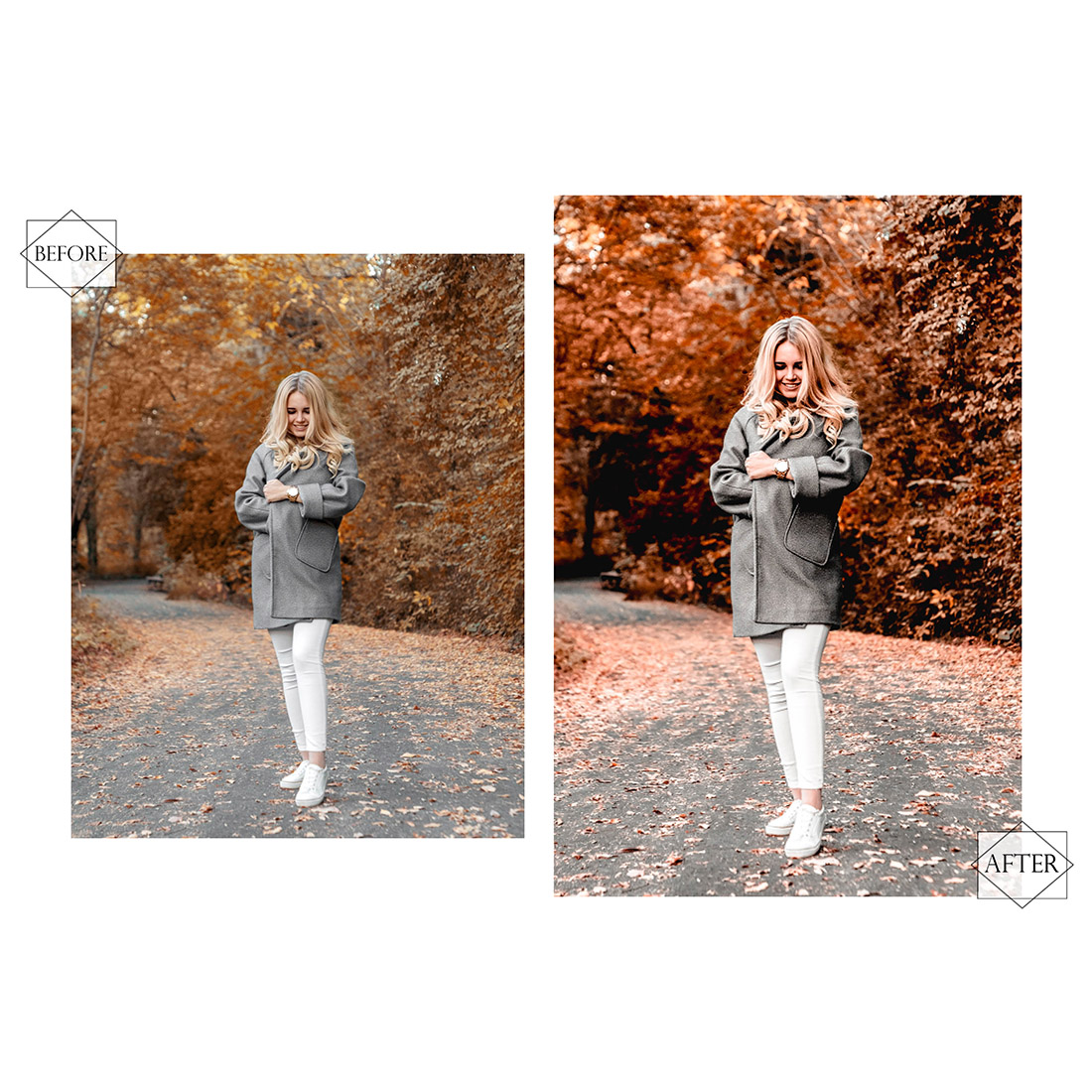 12 Photoshop Actions, Autumn Dance Ps Action, Orange ACR Preset, Saturation Filter, Lifestyle Theme For Instagram, Fall Blogger Instagram , Top Theme preview image.