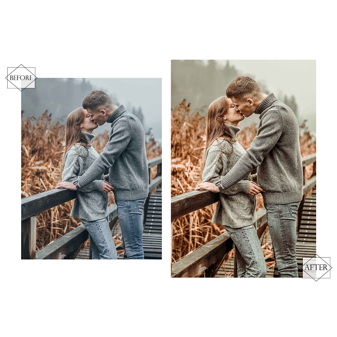 12 Catchy Autumn Lightroom Presets, Fall Preset, Moody Presets, Outdoor Desktop LR Filter, DNG Portrait Lifestyle, Top Theme, Blogger Instagram preview image.