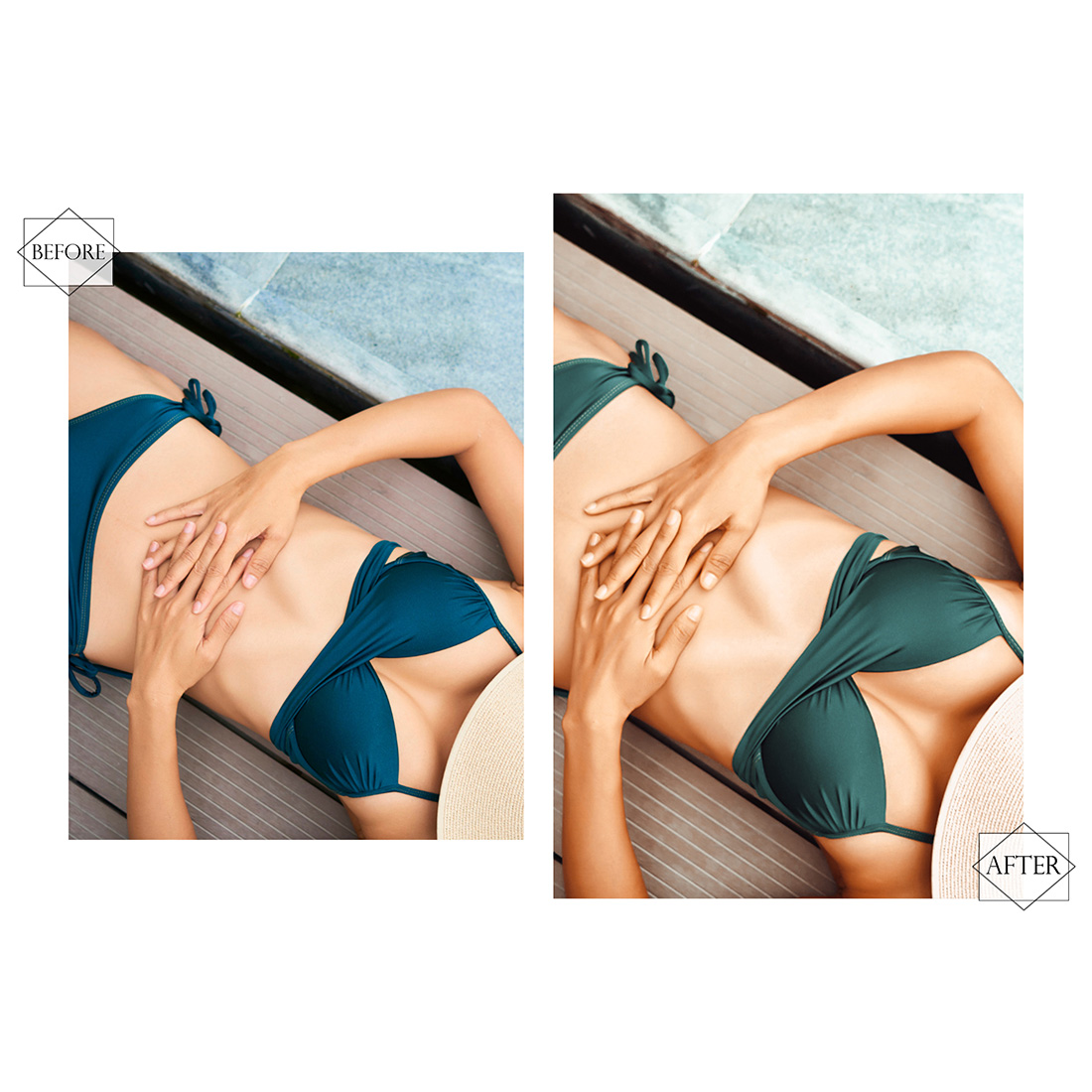 12 Bronze And Teal Lightroom Presets, Blue Brown Preset, Bright Desktop LR Filter, DNG Summer Beach, Bronzing, New Colors, Sunbathing, Best preview image.