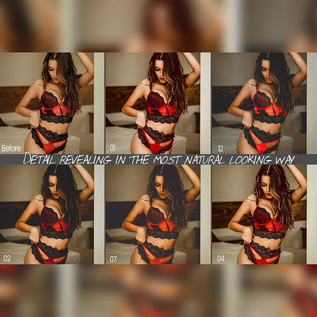 12 Seductive Valentine Lightroom Presets, Love Mobile Preset, Lovely Red Desktop LR Filter DNG Artist Movie Theme Blogger Instagram preview image.