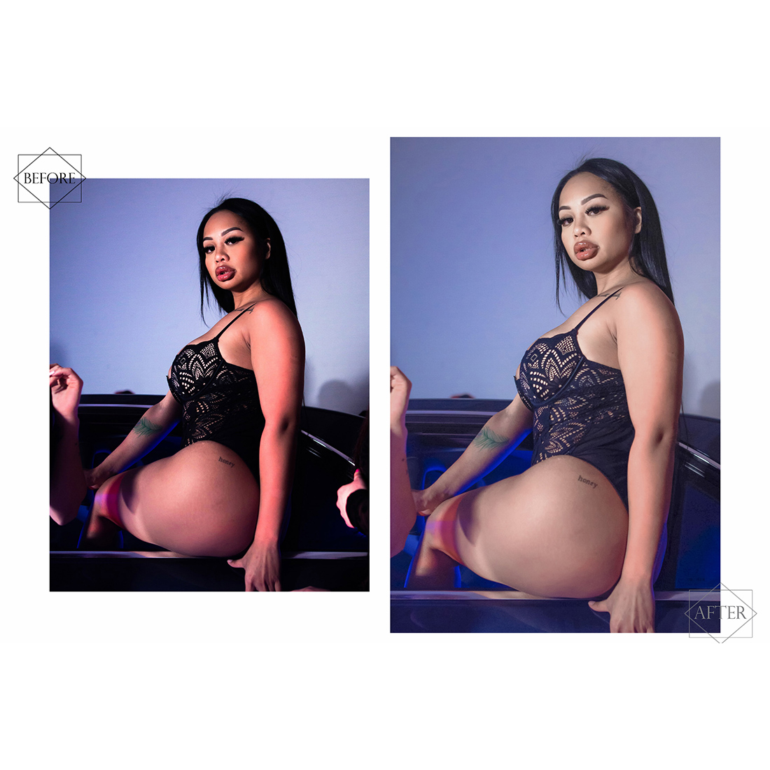 14 Ebony Boudoir Lightroom Presets, Attractive Sexy Mobile Preset, Hot Dark Skin Desktop Filter DNG Portrait Lifestyle Top Theme Blogger Instagram preview image.