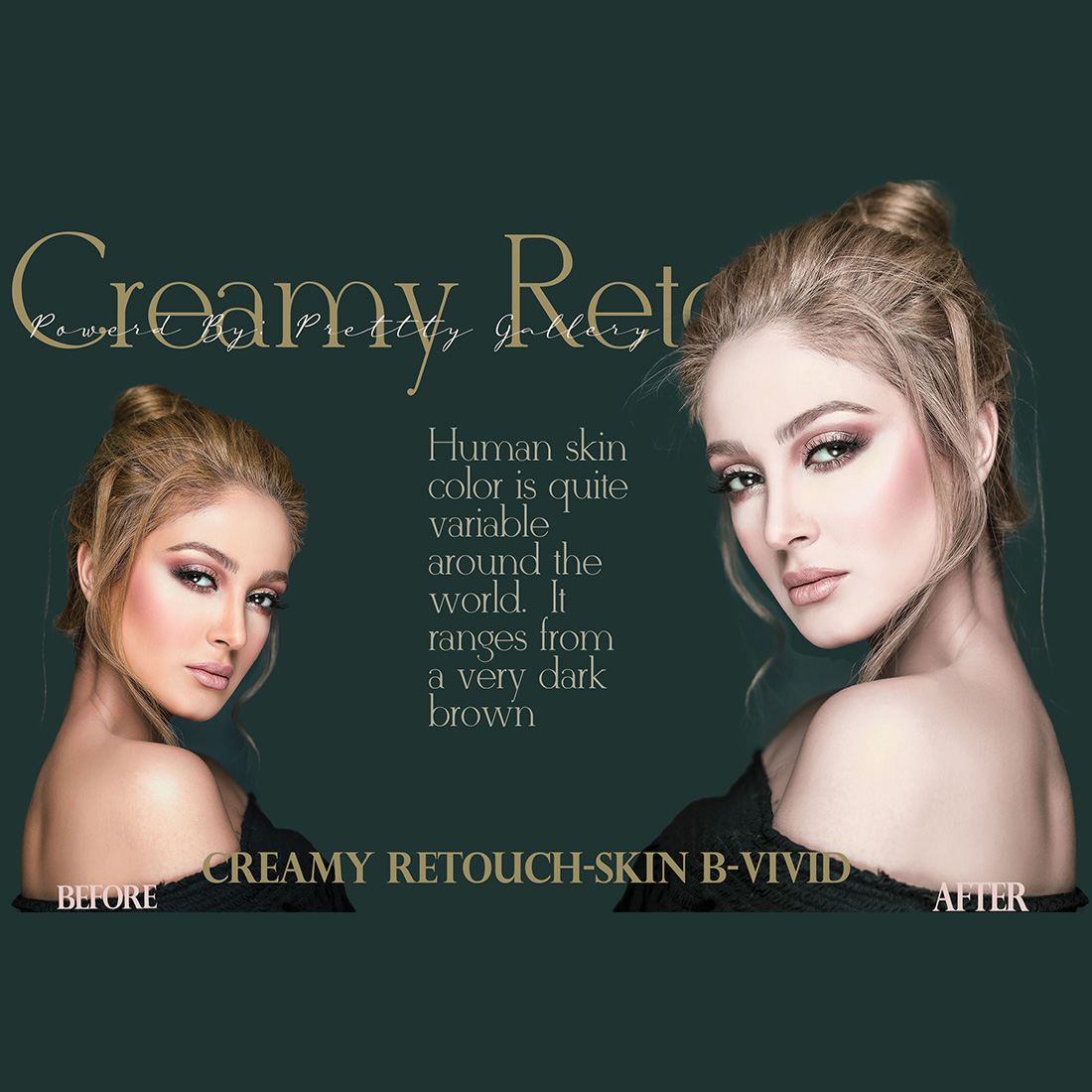 12 Creamy Retouch Photoshop Actions, Cream Bright ACR Preset, Nude Ps Filter, Portrait And Lifestyle Theme For Instagram, Blogger, Outdoor preview image.