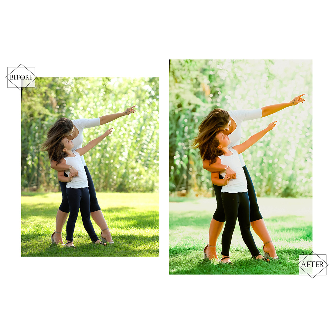 12 Family Touch Photoshop Actions, Romance ACR Preset, Outdoor Bright Ps Filter, Portrait And Lifestyle Theme For Instagram, Blogger, Outdoor preview image.