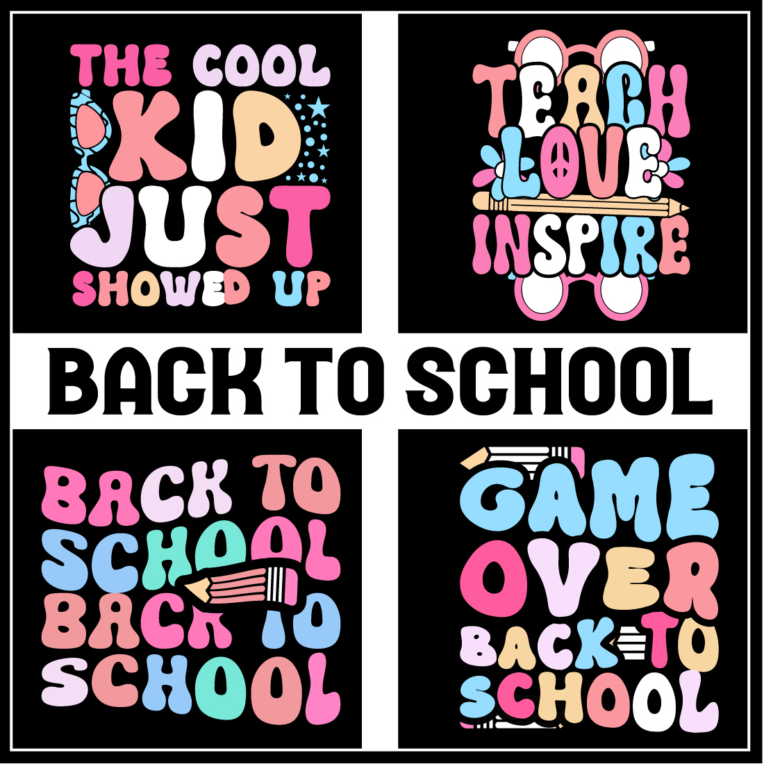 Back To School T-Shirt Design- Back To School- 100 days of school t shirt- First Day of school T-shirt Design- Hundred days of school- T-shirt design cover image.