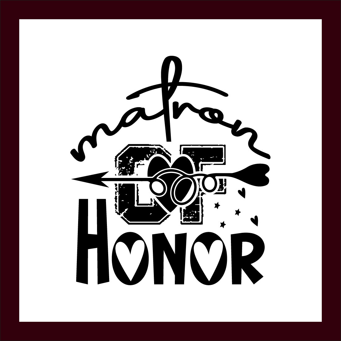 Matron Of Honor t-shirt design - MasterBundles