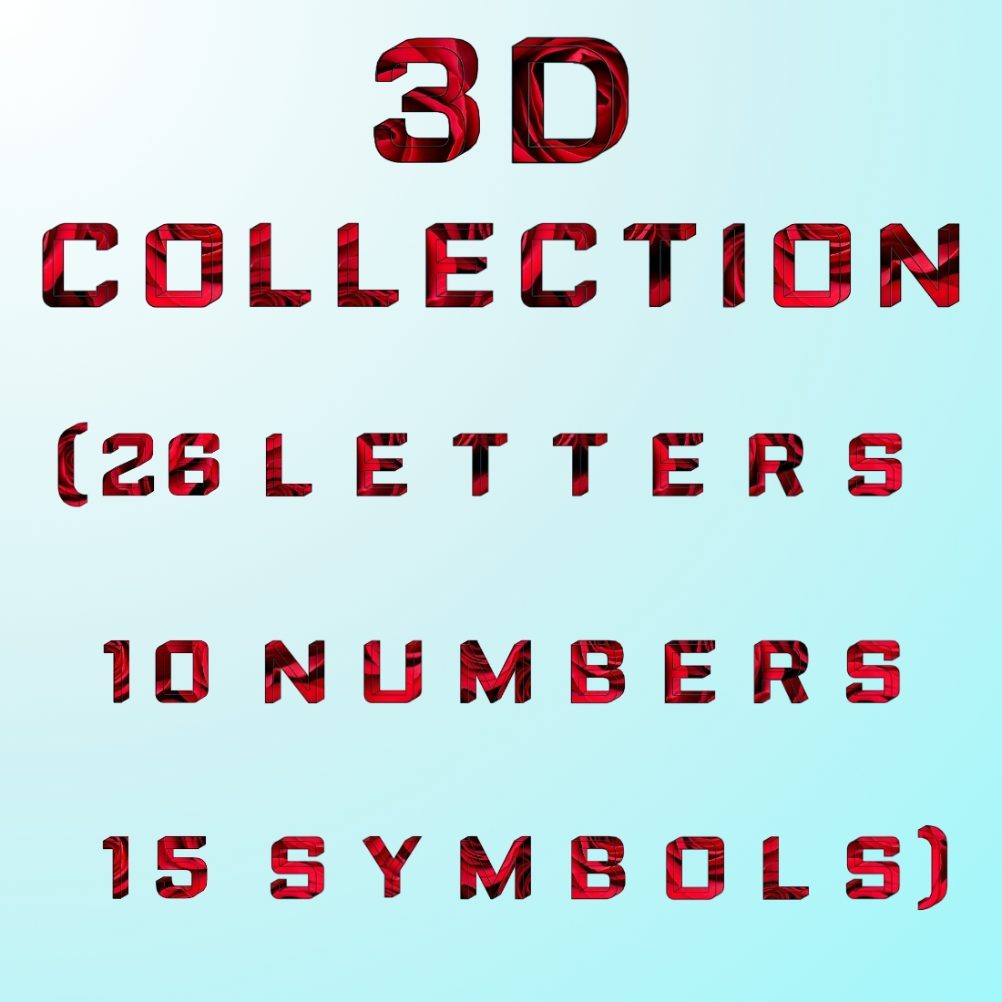 Scarlet Rose 3D Alphabet Set cover image.
