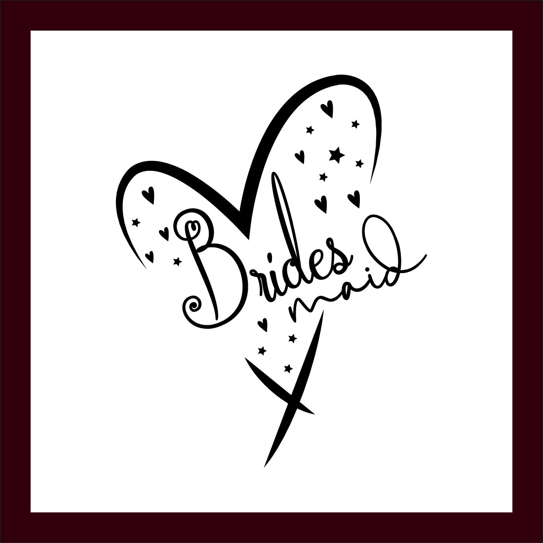 wedding Svg, Brides Maid cover image.