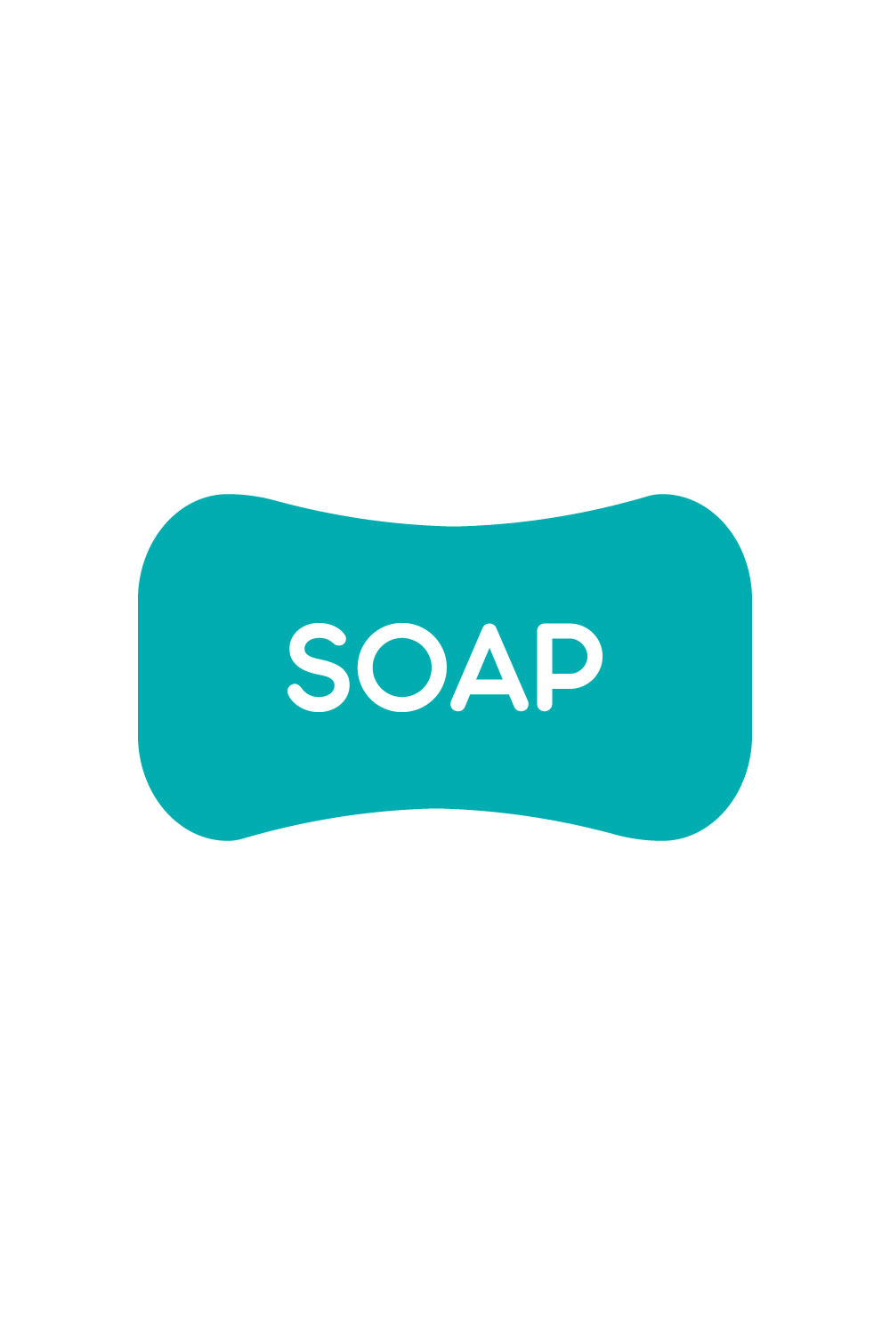 Creative soap logo design with original shape, Vector design template pinterest preview image.