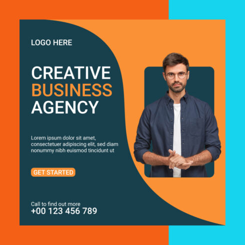 Corporate digital marketing agency social media post and banner template cover image.