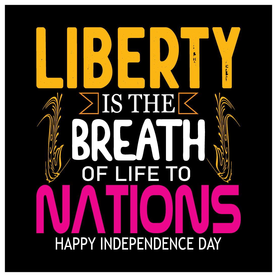 liberty Is The Breath Of Life To Nations Happy Independence Day cover image.