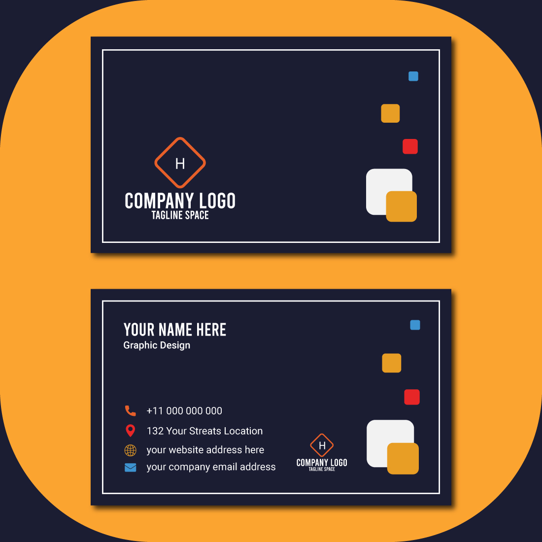 Modern Stylish Business Card Design preview image.