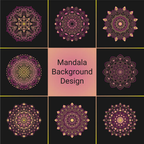 Mandala background design cover image.
