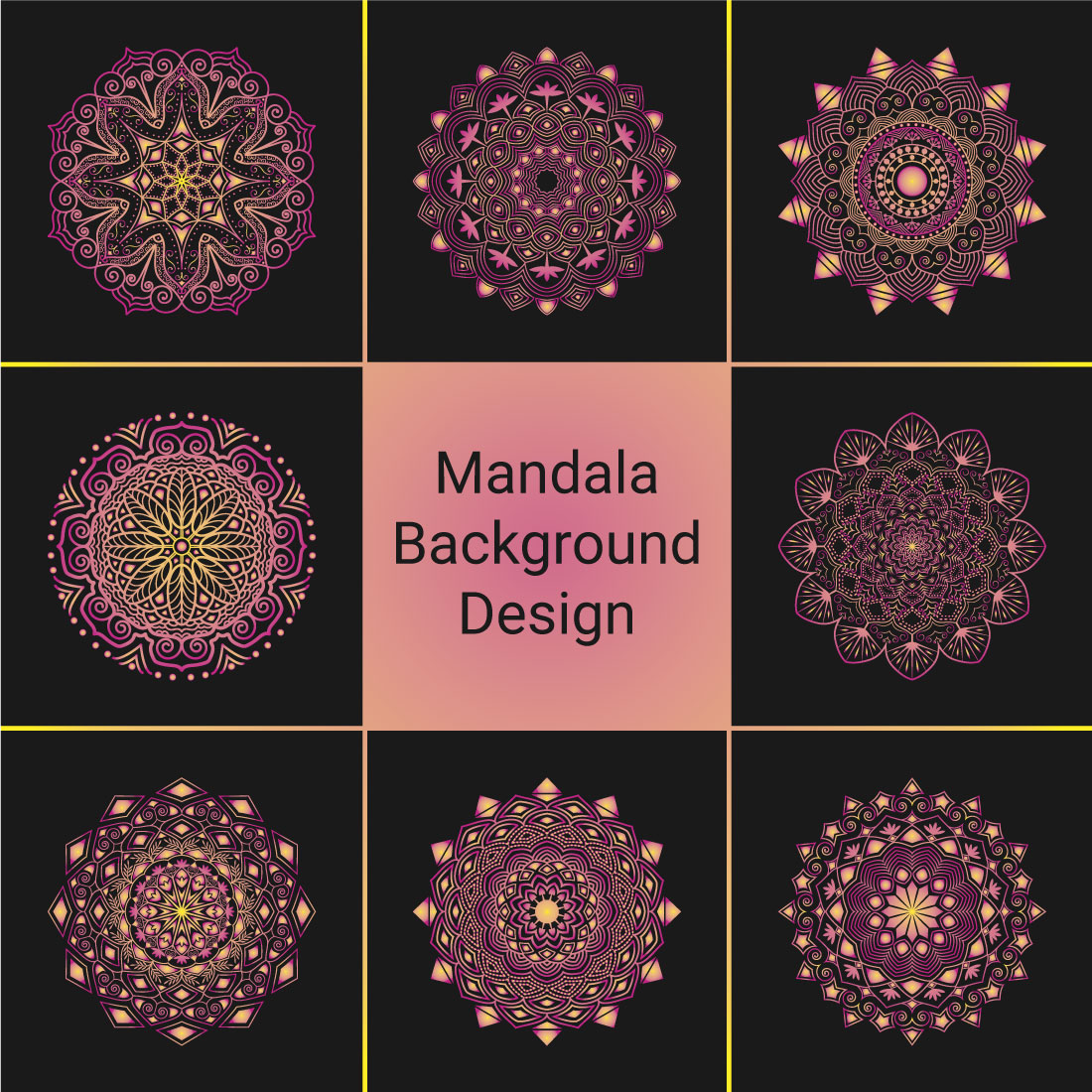 Mandala background design cover image.