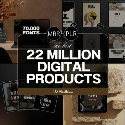 22 Million Digital Products to Sell| Master Resell Rights Products | Digital Products Bundle cover image.