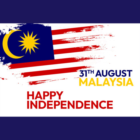 Malaysia independence day design templates cover image.