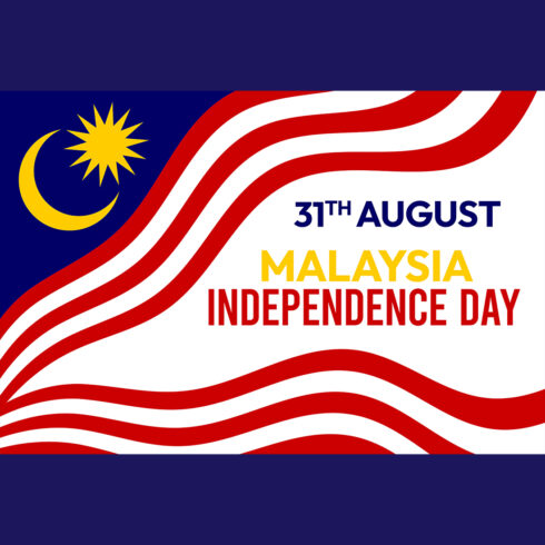 Malaysia independence day design templates cover image.