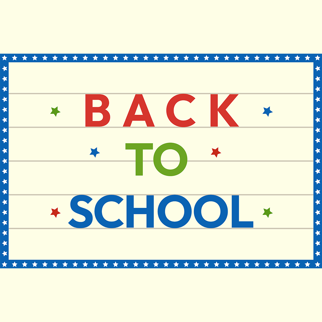 Back to school design templates preview image.