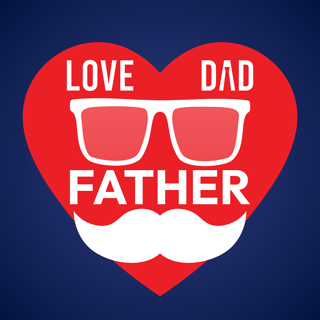 Happy father's day design templates preview image.