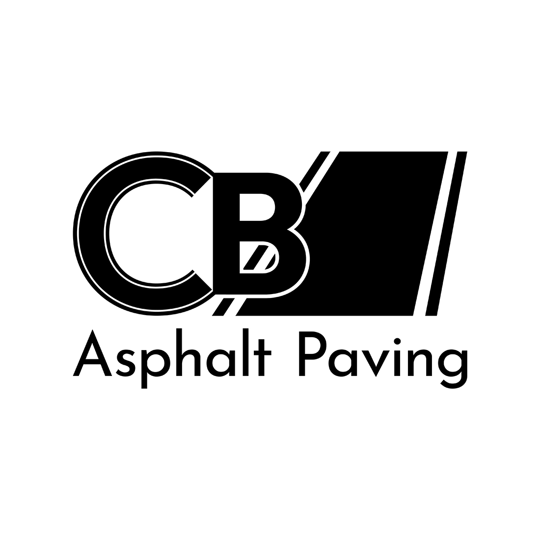 CB letter asphalt paving combination mark logo preview image.