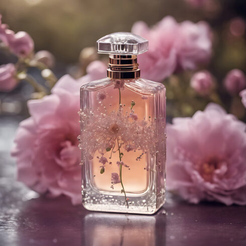 The perfume bottle romantic cover image.