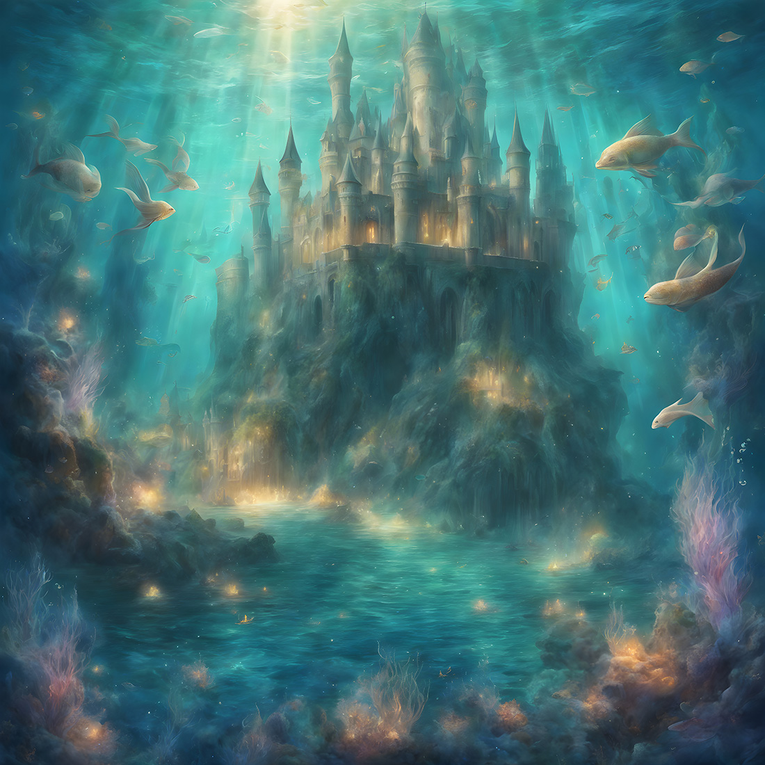 Ocean secret, magic light, mermaid's castle preview image.