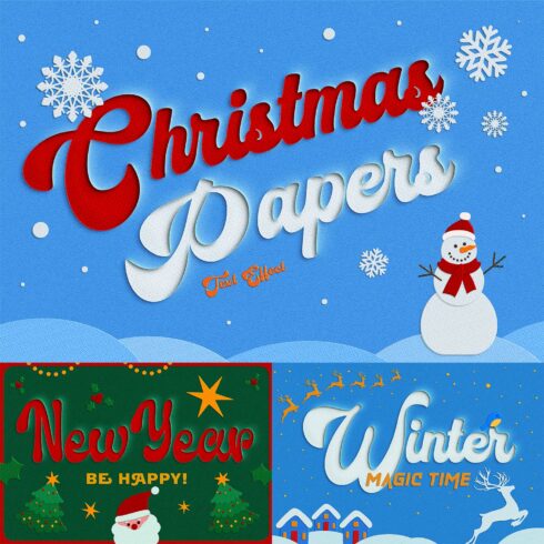 Christmas Paper Cutout Effect cover image.